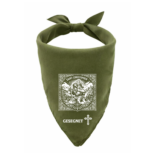 Kirchlich gesegnetes Bandana für Reisende (Heiliger Christophorus)