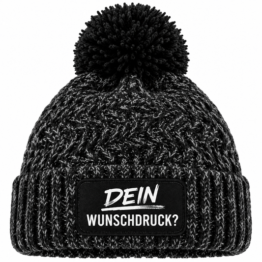 Strickhaube mit Wunschdruck / One Size - Erwachsene