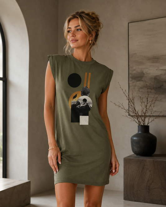 T-Shirt Kleid "Luxur-Artwork"