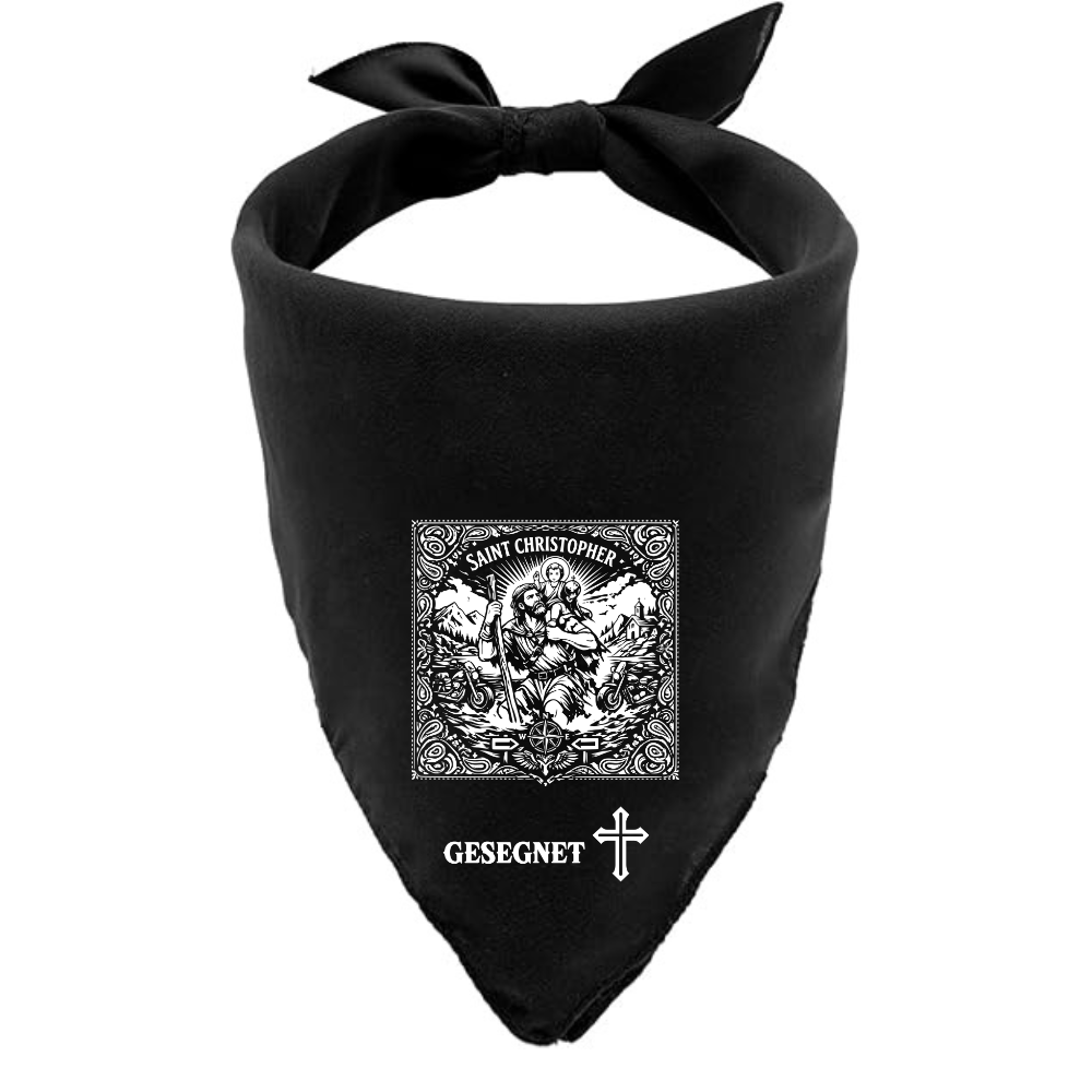 Kirchlich gesegnetes Bandana für Reisende (Heiliger Christophorus)
